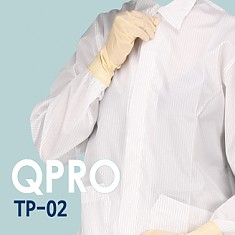 [QPRO] TP-02 방진복/제전복/무진복 투피스 Y카라형 (미얀마산)