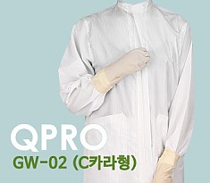 [QPRO] 방진복/제전복/무진복 방진 가운 기본 C카라형 (미얀마산)